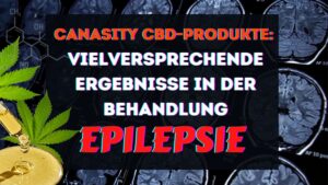 Flasche mit CBD-Öl auf einem Hintergrund, der Gehirnwellen symbolisiert; wissenschaftliche Antwort auf die Frage, ob CBD-Öl bei Epilepsie hilft.